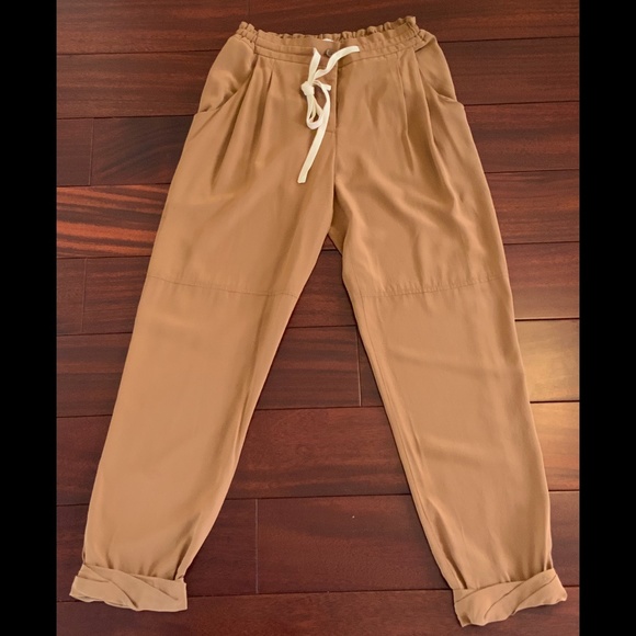 Aritzia Wilfred 100% Silk Jogger Pants - Picture 1 of 5